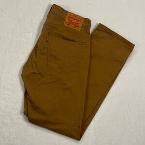 Levis Strauss Men Denim Pants Tan Waist 32